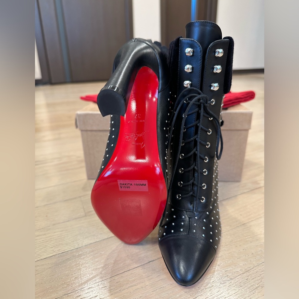 Christian Louboutin boots black 100mm